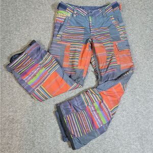 Burton Youth L DryRide Snowboard Pant Mountain Sherpa Patchwork Room To Grow Ski